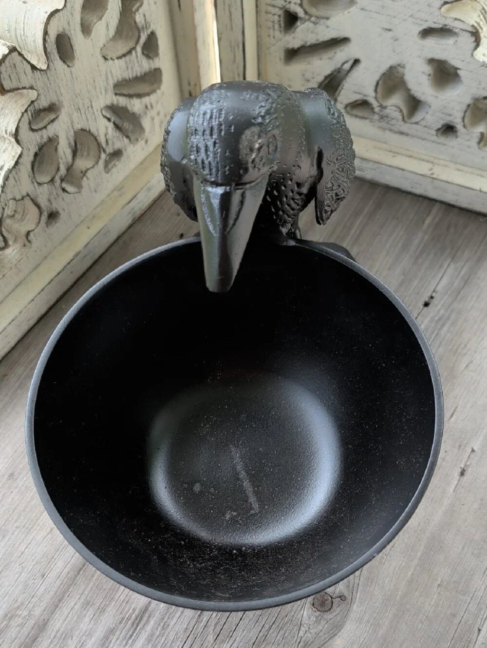 Black Raven Decorative Bowl Sculpture - Home Accents